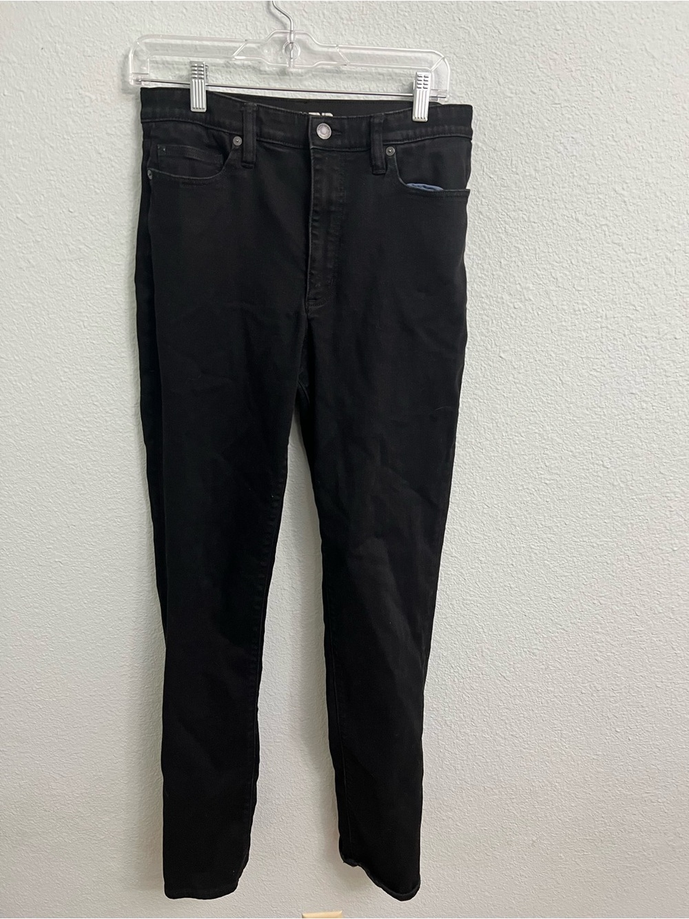 Lands' End Women's 10 Tall Straight Leg Black Jeans